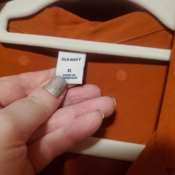 Orange Polka Dot Women's Top - Picture 3 of 5